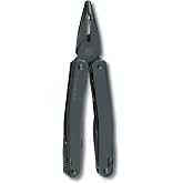 Victorinox Spirit XBS with Nylon Belt Pouch Swiss Army Knife, 25 Functions, Swiss Made Multi-Tool with Crate Opener, Chisel and Screwdriver - Spirit X Black Nylon Pouch - Black