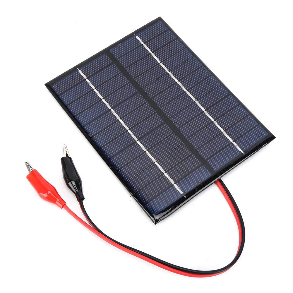 2W 12V Solar Panel High Efficiency Portable Polycrystalline Silicon DIY Outdoor Portable Charger with Clip for Outdoor Emergency Charging