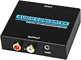 Audio Converter Adapter, Proster DAC Digital Optical Coaxial Toslink to Analog Stereo RCA Audio Converte Adapter AV L/ R Audio 3.5mm Output for Blu-ray DVD HDTV PS3 XBox 360 Etc