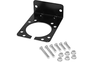 Oyviny 7 Way RV Blade Trailer Socket Mounting Bracket, Metal Mounting Bracket for General Use, Metal Hardware Screws and Nuts Included
