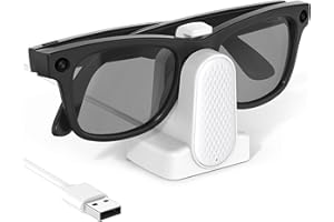 Cisain Charging Dock Compatible with Ray-Ban Meta Smart Glasses Wayfarer/Skyler/Headliner/Oakley Meta HSTN,Potable Travel USB-A Cable Charger Meta Smart Glasseswith Adapter