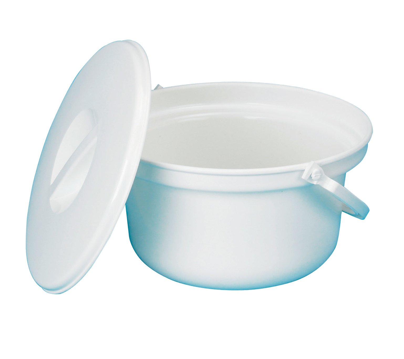 HOMECRAFT Round Commode Bucket with Lid – Portable Toilet for Adults, Travel & Camping Use – 2L Leak-Resistant Pan for Commode Chairs – Easy to Clean, Hygienic & Durable Toilet Solution