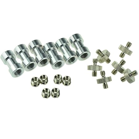 Racksoy 1/4' 3/8' Gewinde Buchse Zwischenstecker Adapter Kit Für Stativschraubenmontage auf Taschenlampe, Blitzlicht-Standpla