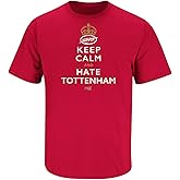 Keep Calm and Hate Tottenham T-Shirt for Arsenal Soccer Fans (SM-5XL)