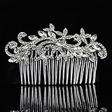 Sunshinesmile Leaf Crystal Bridal Hair Combs Hairpin Tiara Wedding Hair Accessories Hair Jewelry