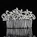Sunshinesmile Leaf Crystal Bridal Hair Combs Hairpin Tiara Wedding Hair Accessories Hair Jewelry