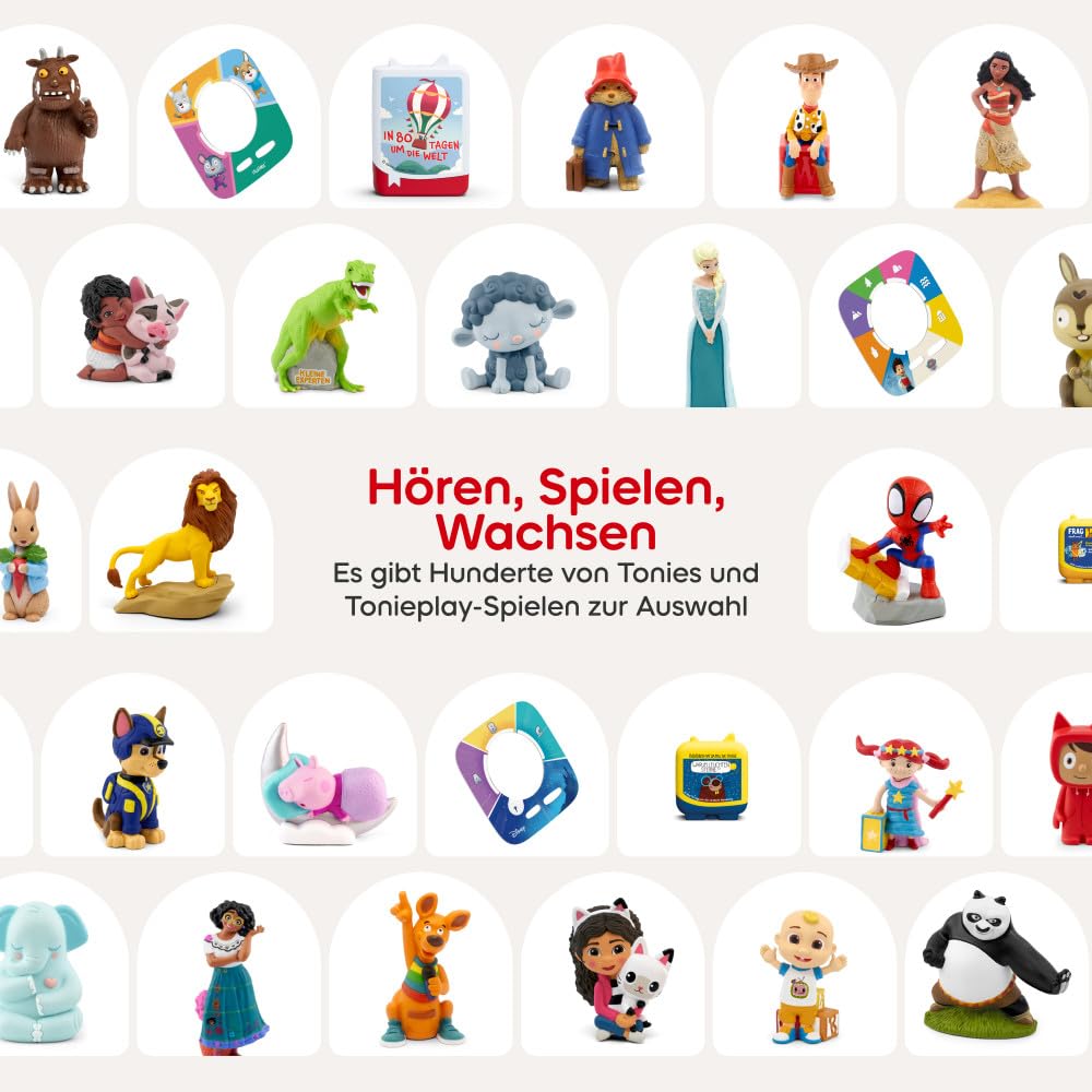 tonies Toniebox 2 Bundle Incl. 6 Tonies: Disney Cap&Capper,König der Löwen,Ratatouli,Dschungelbuch,Nemo,Aristocats,Himmelblau, Audioplayer für Hörbücher, Lieder, Einschlafen und Tonieplay für Kinder 7