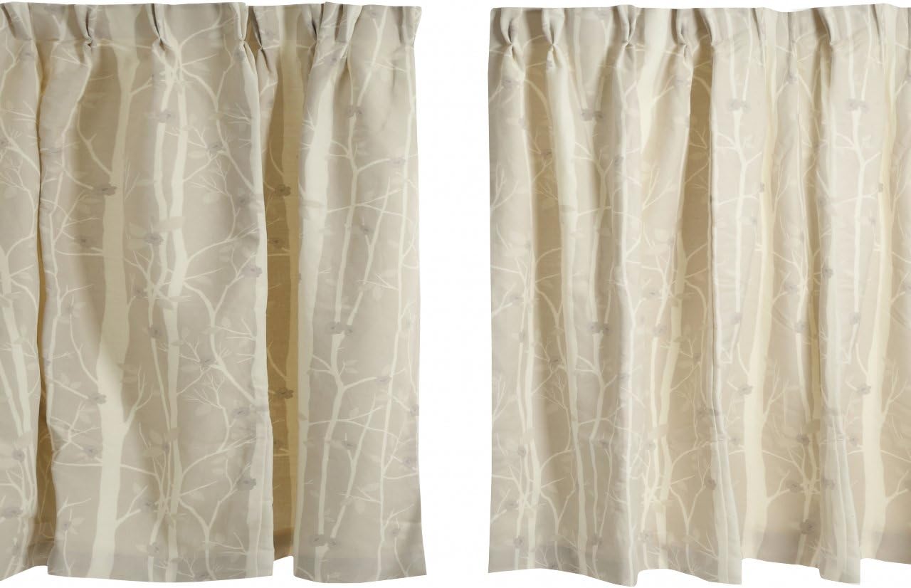 Amazon Laura Ashley ローラアシュレイ グレー ホワイト 厚地カーテン2枚組み 海外直営店輸入品 並行輸入品 カーテン オンライン通販