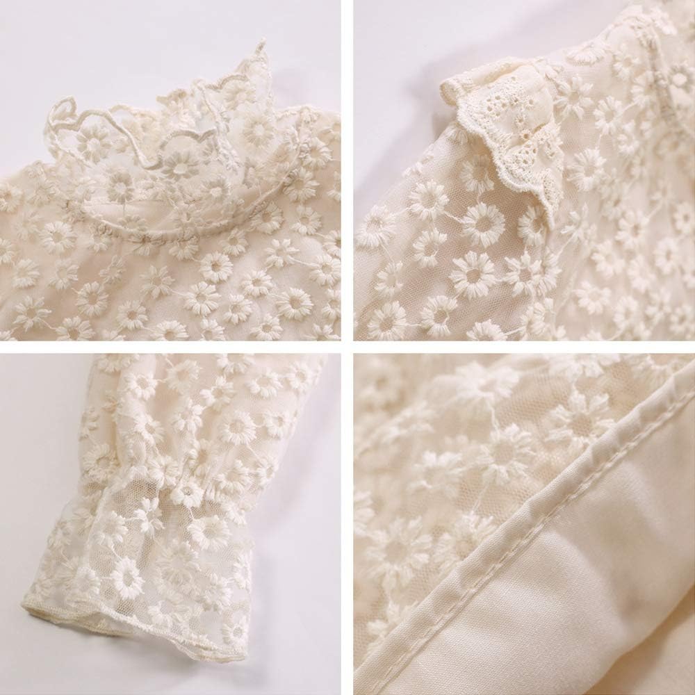White Lace Blouses for Girls || Toddler Baby Tops Shirt for Little Girls: Clothing