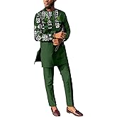 African Suits for Men Patchwork 2 Piece Set Fashion Outfit Nigerian Dashiki Wedding Clothing Attire Tracksuits