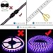 LED Light Strip Kit, 32.8Ft RGB 600 LEDs Waterproof App Strip Lights with 24V Power Supply, Bluetooth Controller and Rope Light Fixing Clips, Supply for Indoor, iOS and Android