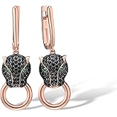 Santuzza Sterling Silver Hypoallergenic Panther Earrings for Women