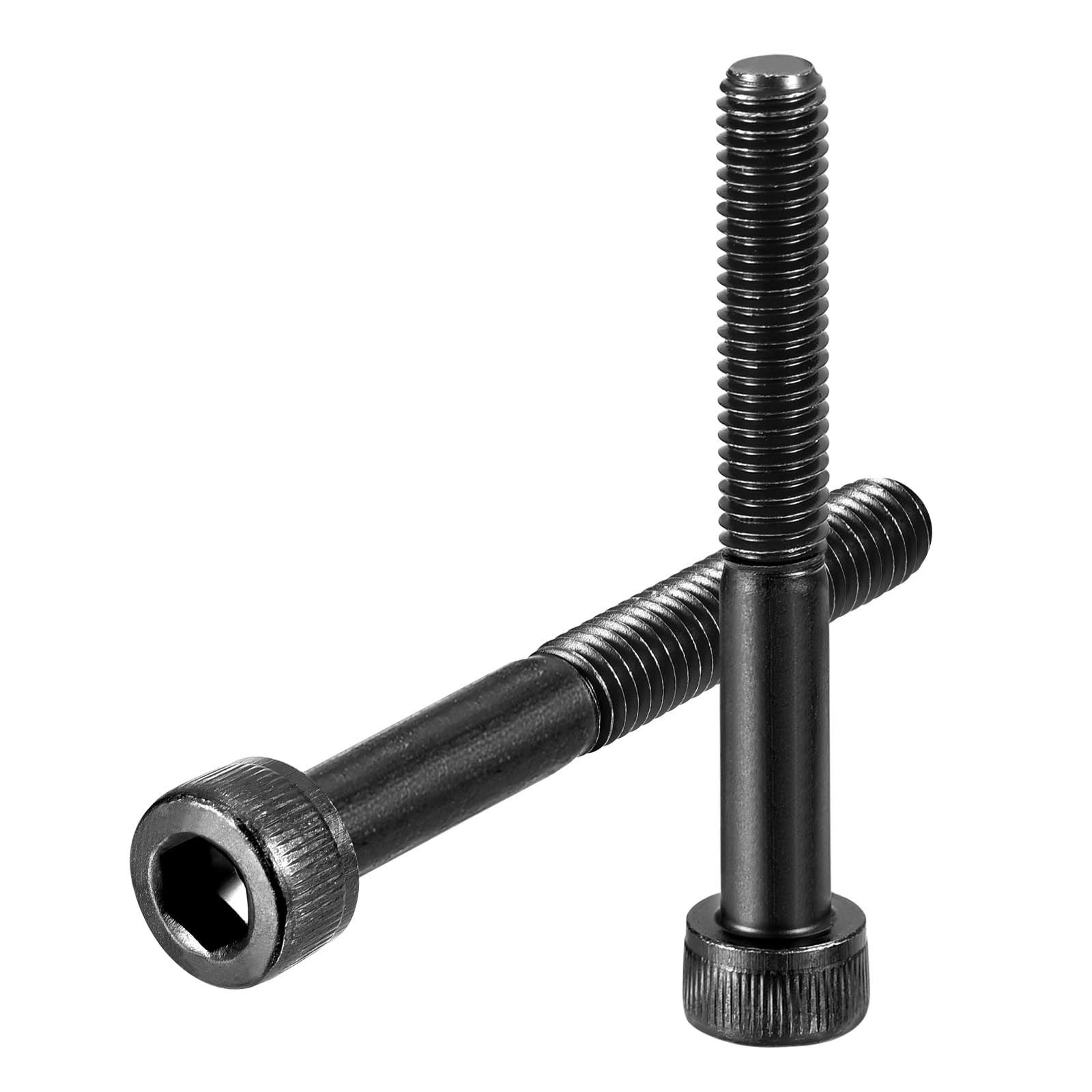 uxcell Hex Socket Bolts (M6-1x50), Grade 12.9 Carbon Steel Hex Socket Drive Screws, Black, 30 Pcs
