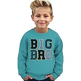 BOUTIKOME Big Brother Sweatshirt Toddler Baby Boy Big Bro Embroidery Chenille Patch Shirts Fall Pullover Announcement Tops