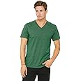 Bella Canvas Men's Comfortable V-Neck Soft Fitted Jersey T-Shirt ...
