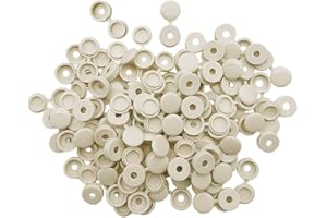 YIJU LEIPUPA 100Pcs Durable Plastic Hinged Screw Cover Fold Part For Car Home Decor - Beige, 4.1mm