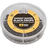 Loon Outdoors Black Drops Split Shot | 4 Division - Skinny Water | Loon Outdoors 4-Division Black Drop