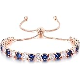 GW Tennis Bracelet for Women Adjustable Slider 14K Gold Plated 4mm Cubic Zirconia Tennis Bracelet Classic Bracelet Fashion Jewelry for Women