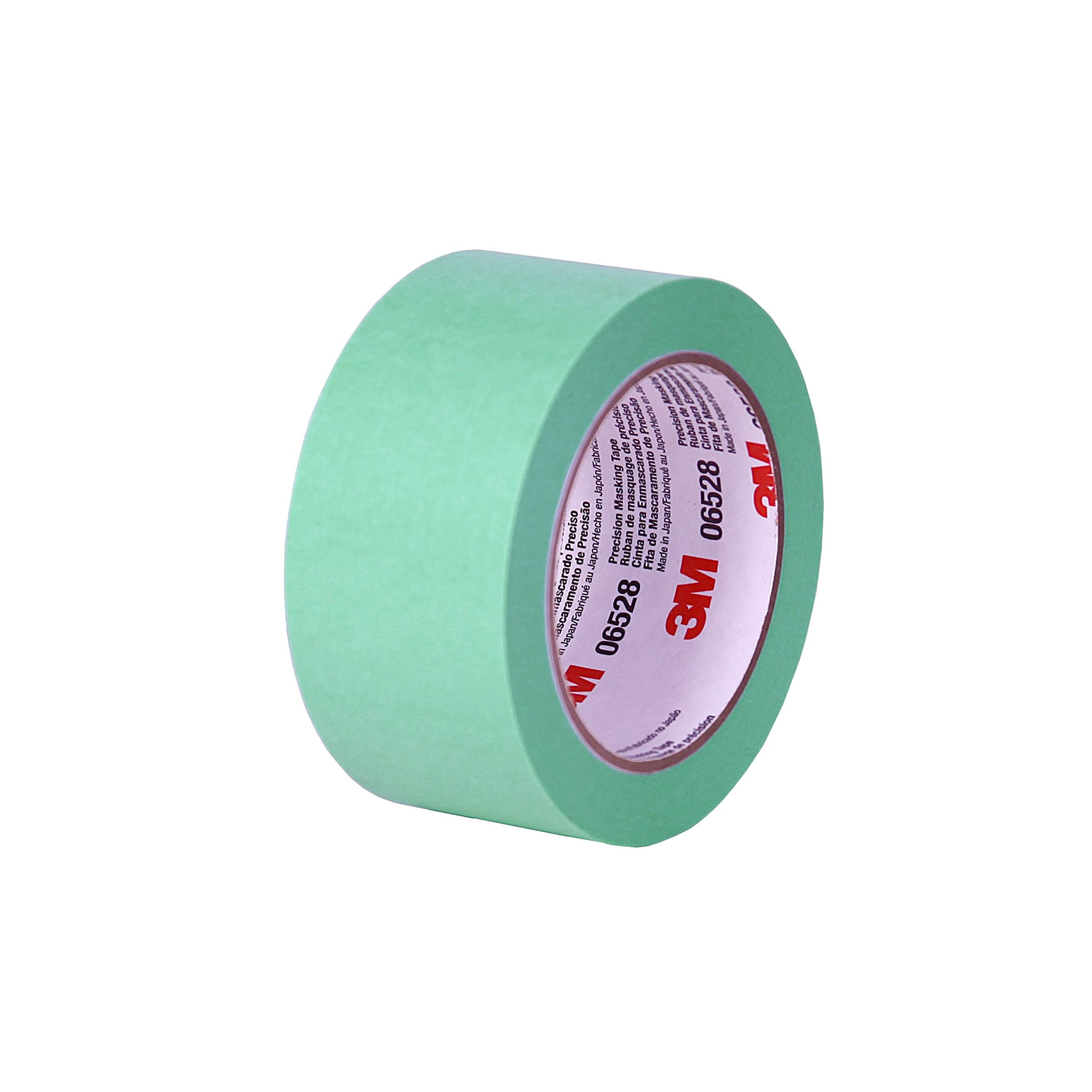 Photo 1 of 3M Precision Masking Tape, 06528, 2 in x 60 yds, 1 Roll, Green, Acrylic Adhesive, Adheres to Metal, Glass and Painted Surfaces