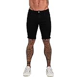 GINGTTO Men's Fashion Ripped Short Jeans Casual Denim Shorts with Hole