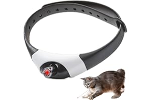 MZINGALL Interactive Cat Toys Laser Pointer Collar for Indoor Cats, Upgraded Automatic Cat Laser Toy with Red Light, Interactive Cat Toys for Bored Indoor Cats