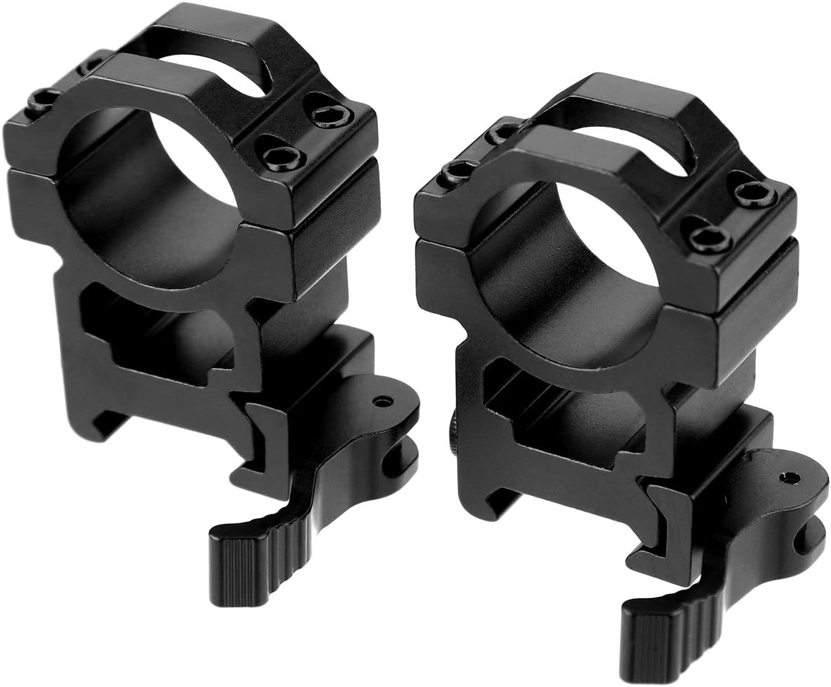 IORMAN Hunting Rifle Quick Release Scope Mount 1 Inch 25.4MM Scope Rings 2 Pcs in Box