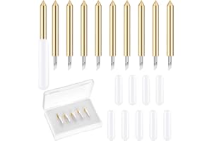 JIEYAO 10Pcs Premium Fine Point Blade, Niantime Replacement Cutting Blades, Compatible with Maker/Maker 3 Cutting Machines Explore Air/Air 2/Explore Air 3 Fine Point Blade Replacement(10)