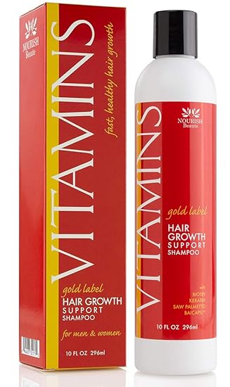 Amazon Com Nourish Beaute Vitamins Premium Shampoo For Hair Loss