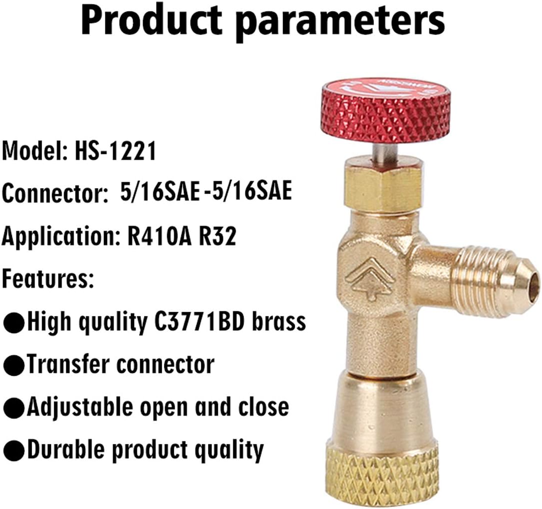 VIGORFLYRUN PARTS LTD Valve Adapter, Copper R410 Air Conditioning Refrigerant Valve, 5/16" SAE Male to 5/16" SAE Female - Image 5