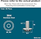 Drenky M4 x 10mm Stainless Steel Hex Socket Flanged Button Screws (50) view 2