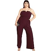 City Chic Women's Plus Size Jumpsuit - Ann Chain Sleeveless Wide Leg