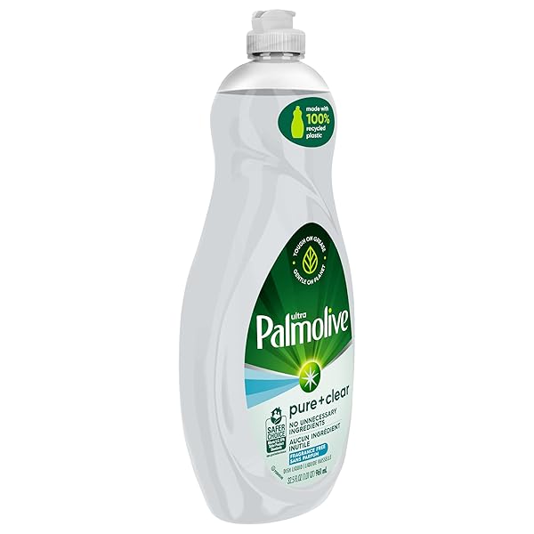 PALMOLIVE ULTRA DISHWASHING LIQUID DISH SOAP, PURE + CLEAR FRAGRANCE FREE – 32.5 FLUID OUNCE (PACKAGING MAY VARY)