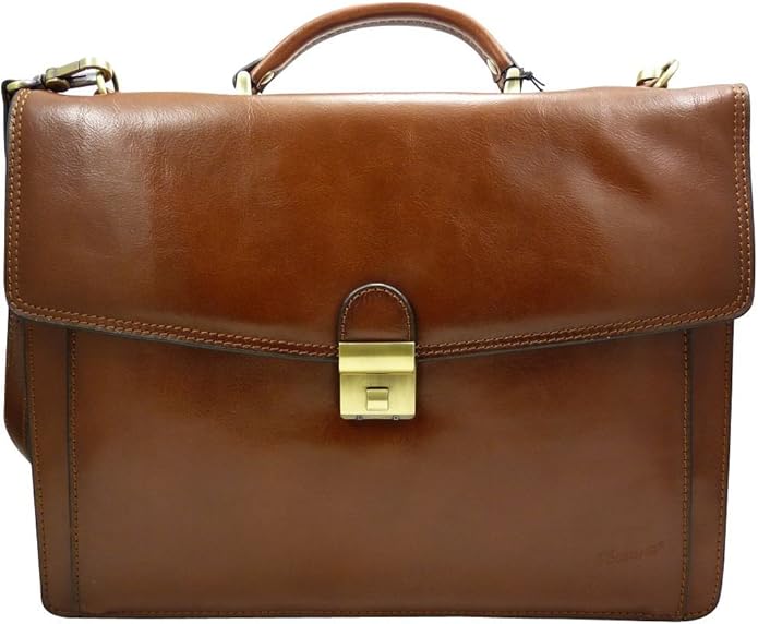 Katana Men's Bag Satchel Briefcase 1 Gusset leather brown Size One