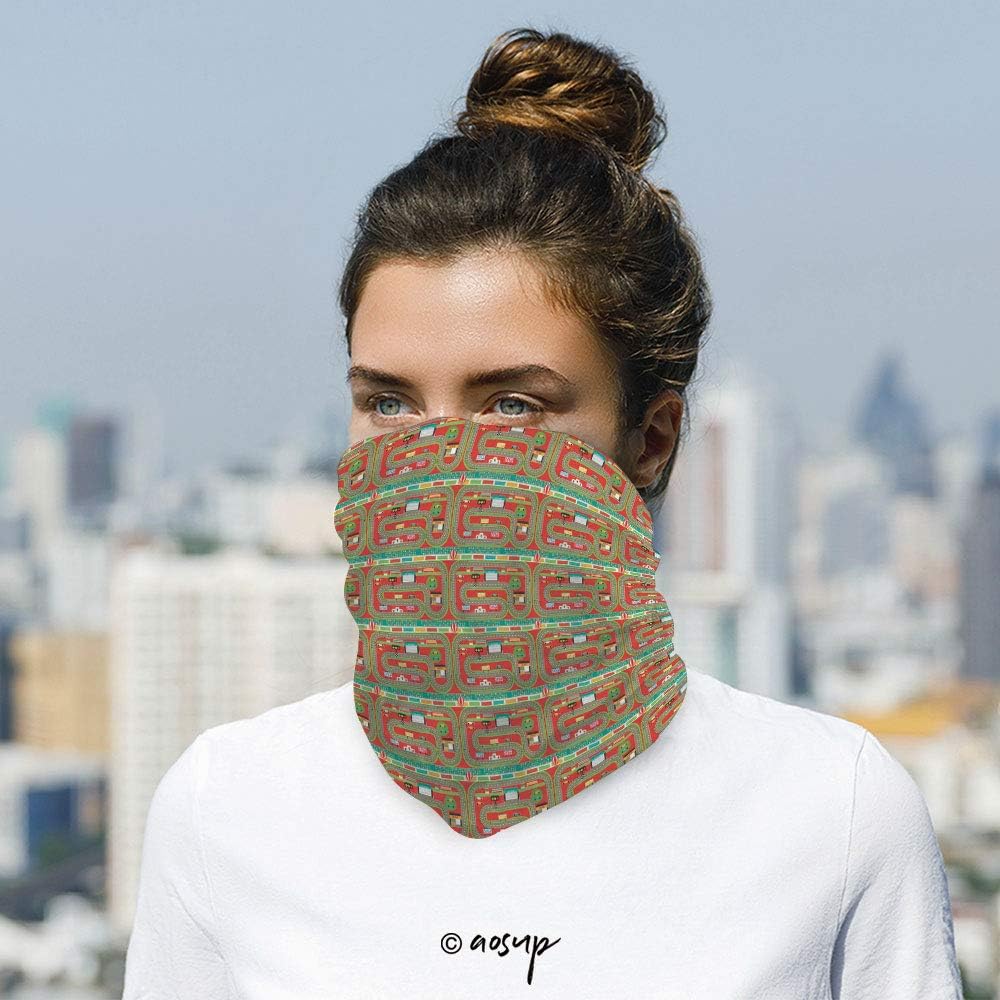 Homenon Face Scarf Neck Gaiter Headband Magic Scarf, Classical Vintage Car Poster Racing Sports Competition Tube Scarf Face Bandana Scarf Neck Balaclava and Sport Scarf 19.6"x9.8"