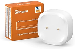 SONOFF SNZB-05P Zigbee Water Leak Sensor Without Detection Cable for Alarm System and Smart Home Automation, Wireless Mini Flood Detector for Kitchen Bathroom Basement 1Pack