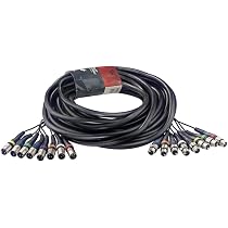 Câble Multicore Stagg 8 X XLR Femelles / 8 X XLR Mâles – 5 M – Noir – Qualité Audio Professionnelle