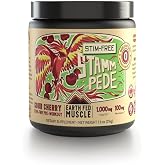 Earth Fed Muscle Stim-Free Stammpede Pre Workout, Sour Cherry, 7.6oz | Third-Party Certified | Peak O2, Neurofactor, Lion's Mane | Zero Caffeine, Soy &amp; Gluten Free | 30 Servings