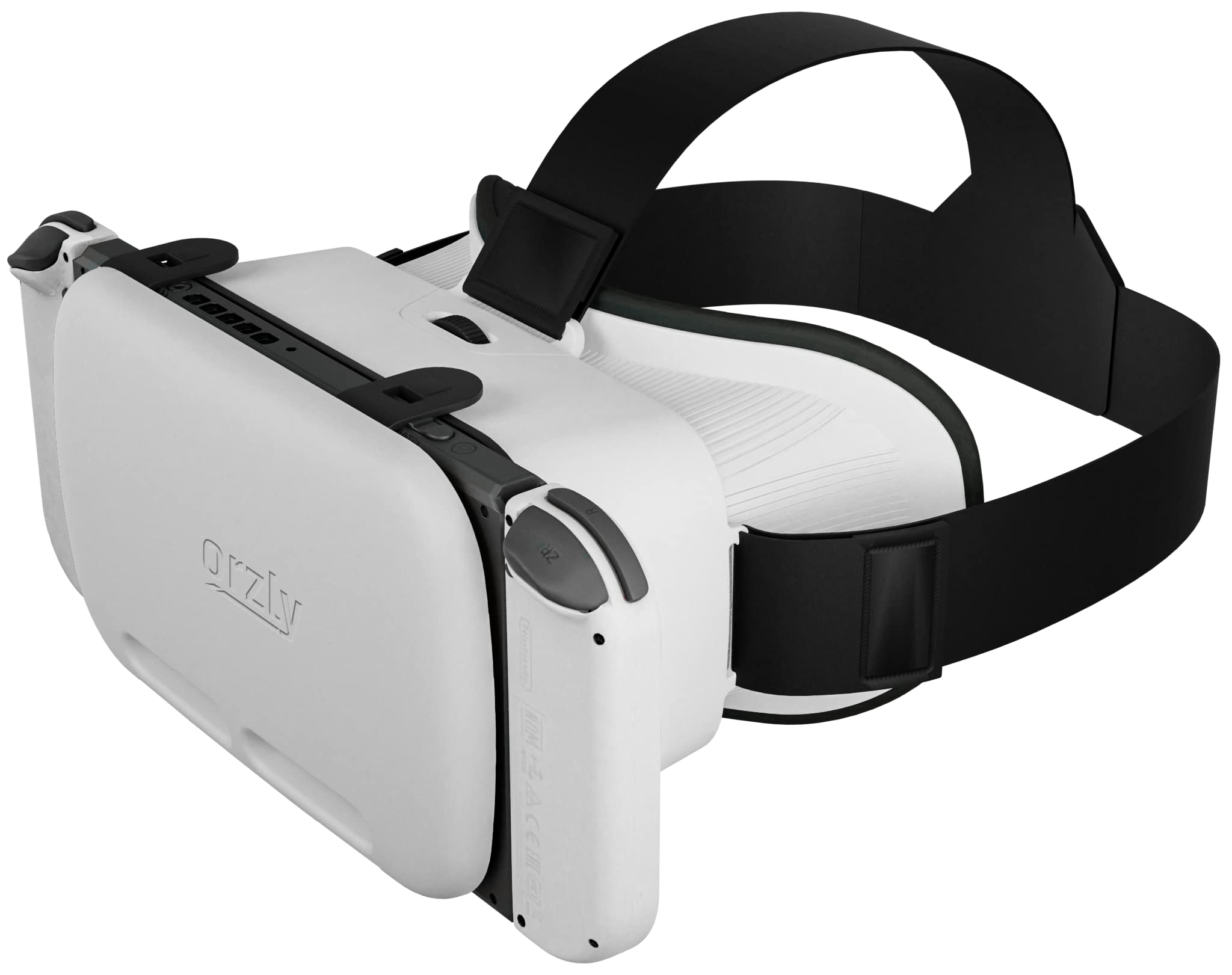 Orzly VR Headset Designed for Nintendo Switch & Switch OLED Console with Adjustable Lens for a Virtual Reality Gaming Experience and for Labo VR - White - Gift Boxed Edition