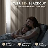 Joydeco Blackout Curtains 84 Inch Length 2 Panels Thermal Insulated Light Beige view 3