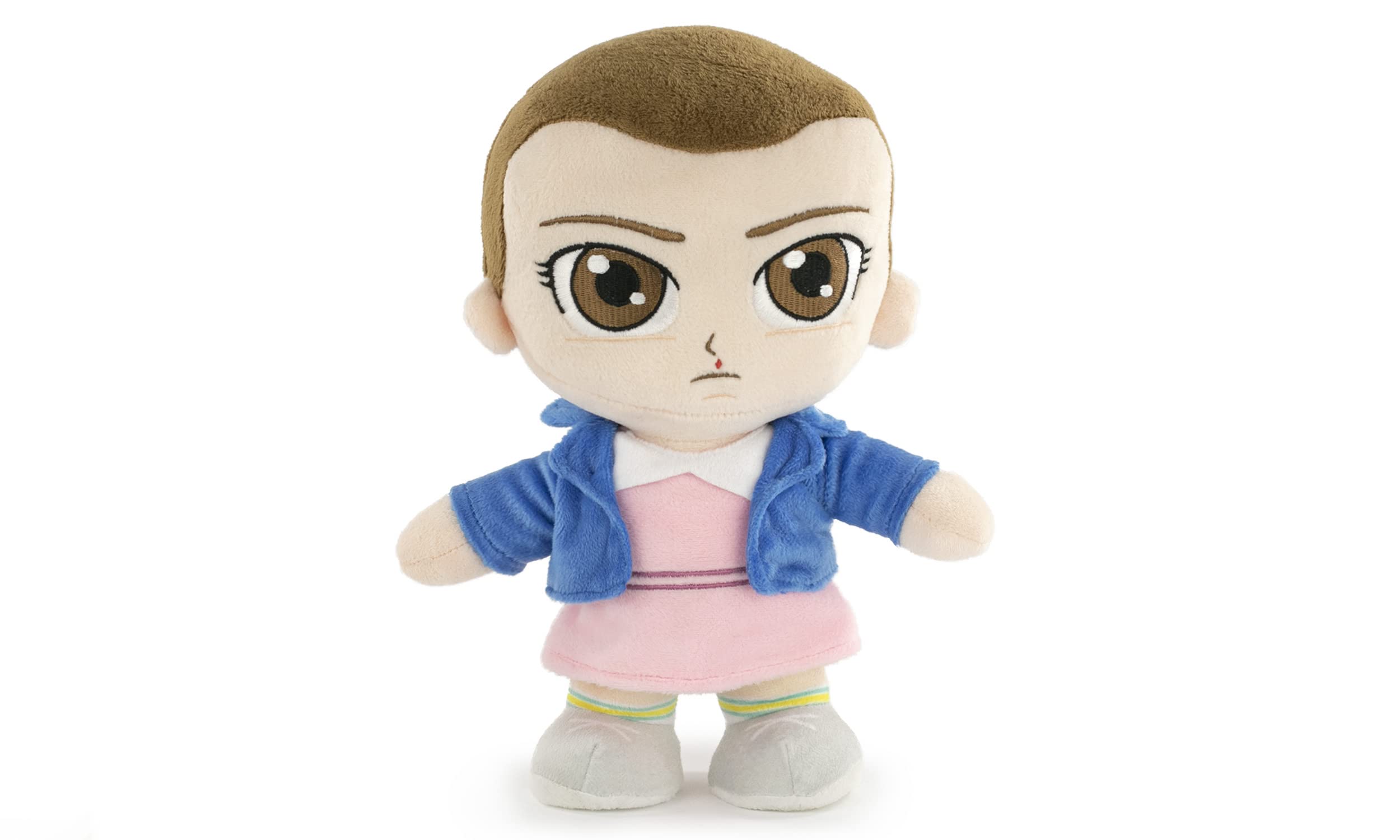 BARRADO Stranger Things - Soft Toy of the Characters of Stranger Things - 28cm, 11'02" - Eleven, Will, Mike, Dustin, Lucas, Demogorgon - Super Soft Quality (Eleven)