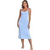 Qzzater Long Slip Dress for Women Adjustable Spaghetti Straps Full Slip for Women Under Dresses Cami Midi Dresses Nightgown