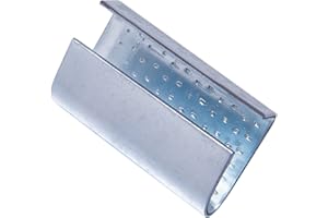 LNYEBN Packaging Strapping Open Serrated Seals for 5/8" Strap Width Polyester (PET) Strapping (Pack of 100)