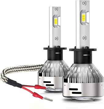 Amazon Com Lasfit H1 Led Bulbs 60w 6000lm Fog Light Bulbs 6000k White Adjustable Beam Pack Of 2 Automotive