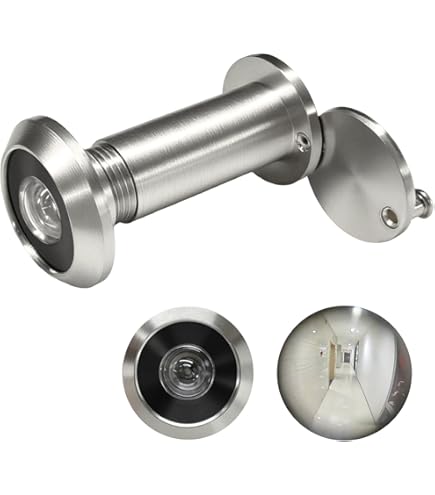 Rockwood 627.CRM Brass UL Listed 190-degree Door Viewer with Heavy
