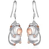 Fuguangju Capybara Gifts Capybara Earrings 925 Sterling Silver Capybara Stuff Capybara Jewelry Gifts for Women Gifts Capybara Lovers