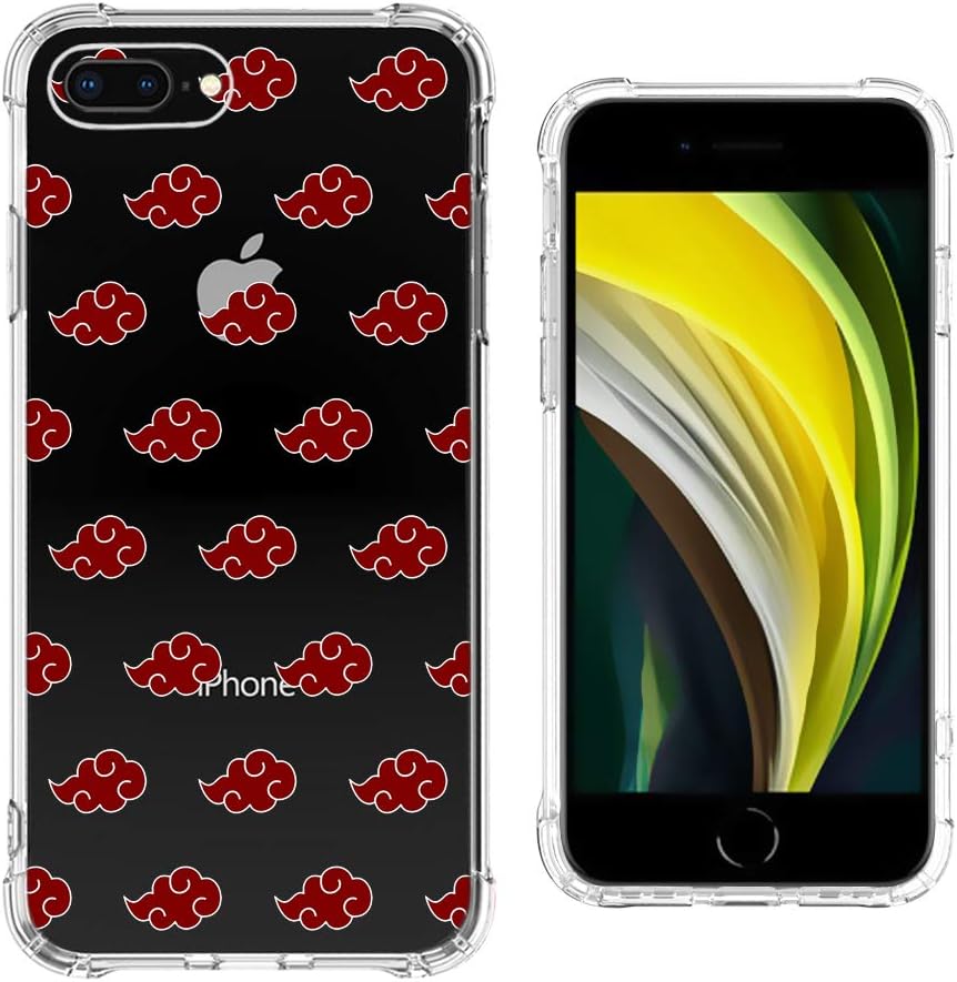 iPhone 8 Plus Case,Clear Design 360 Full Body iPhone 7 Plus Cases for Boys Girls,Reinforce Corner Soft Silicone TPU Anti Yellow Transparent Cushion Cover Case for iPhone 7/8 Plus 5.5 inch