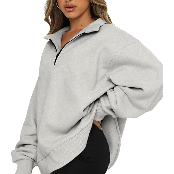 Amazon Sudadera Gris Cuello Alto Blazer De Mujer VIOPY Sudaderas