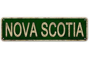 LINStore Nova Scotia Sign, Canadian Province Name Vintage Metal Tin Sign, Wall Decor for Office/Home/Classroom - Best Decor G