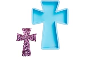 Qeuly Freshie Molds Cross Car Freshie Molds Large Silicone Epoxy Resin Molds for Freshie Aroma Beads Wax Melts Soap Molds Candle Molds Clay Molds