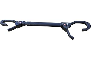 SPAREHAND Alternative Bike Frame Adapter - Strong Steel Bicycle Carrier with Top Tube Cross Bar - Push Pins Lock Adapter - 22" to 32" Adjustable Telescopic Bar for Women & Children Bicycle – Black